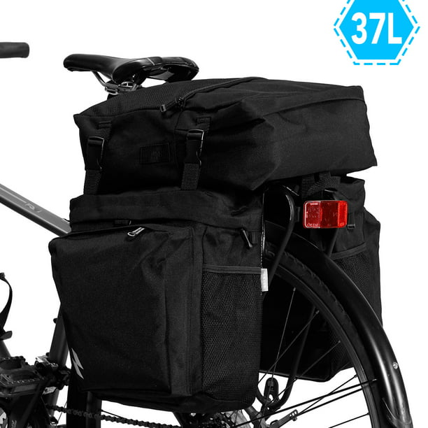 28L Bicycle Bike Double Pannier Cycle Rear Rack Bag Carry Carrier Saddle Bag UK